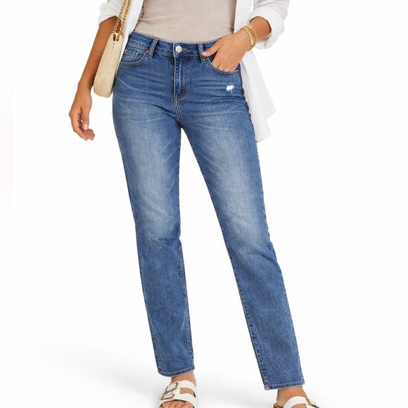Kut from the Kloth Denim - Kut from the Kloth Mid-Rise Straight-Leg Jeans size 12